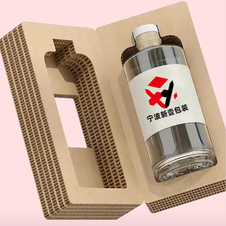 蜂窝纸板红酒包装盒瓦楞异形礼品包装盒蜂窝纸板展示架蜂异性定做