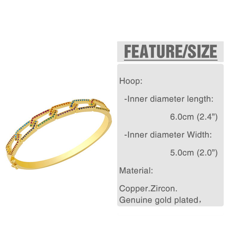 Micro-inlaid Zircon Letter Love Bracele display picture 2
