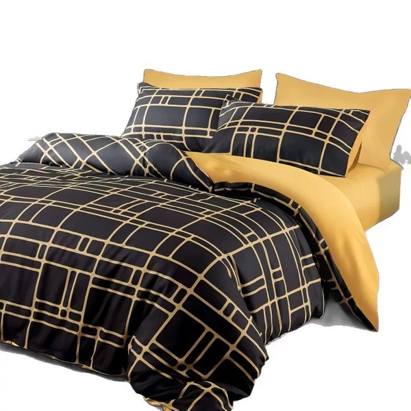 New Cross-Border Amazon Temu Aliexpress Digital Print Simple Dormitory Three-Piece Set A-Class Bed Sheet Set