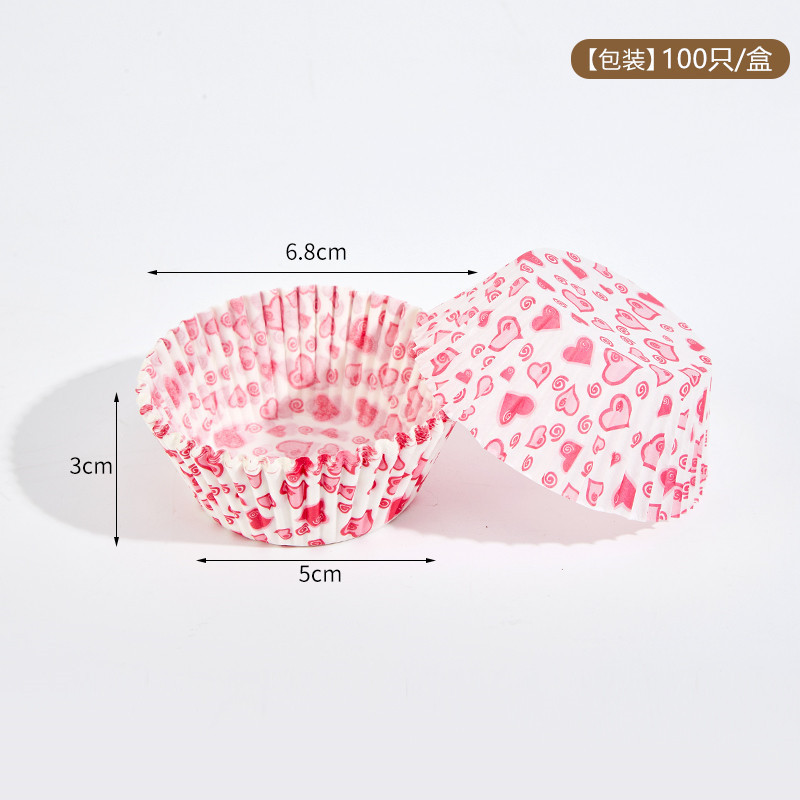 Hot sale pastel de papel a prueba de aceite 100 paquetes de postre de alto rendimiento pastel de nieve niang base de papel de horneado tazas