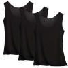 Women's ice silk tank top - black + black + black