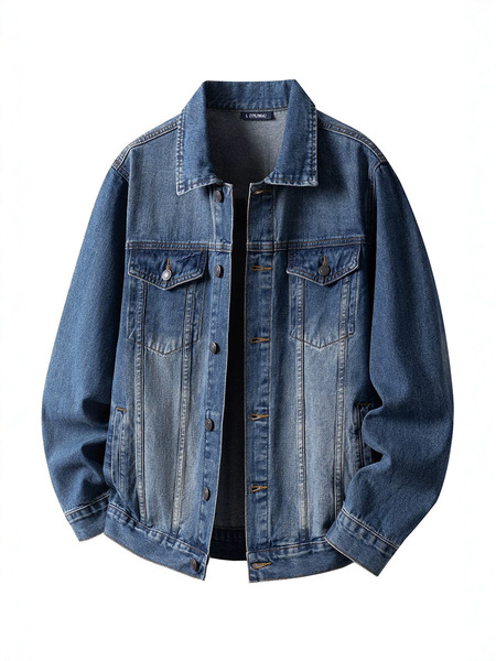 fashionable autumn denim retro quality jacket