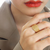 Fashionable line ring stainless steel, brand accessory, does not fade, European style