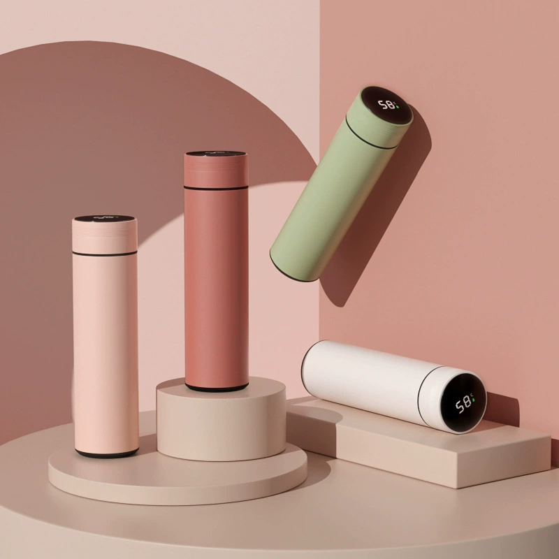 Умная термокружка Macaron из нержавеющей стали 316, деловой подарок, рекламная кружка оптом, с измерением температуры и умным дисплеем температуры