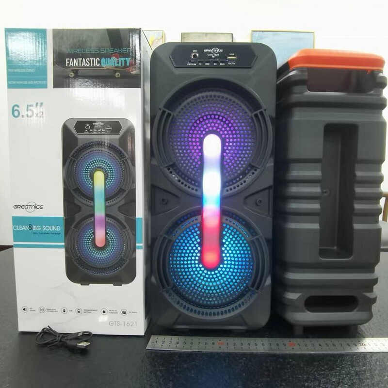 Factory Direct Hair 2022 New Dual 6.5inch Gts-1621 Outdoor Portable Bluetooth Speakers