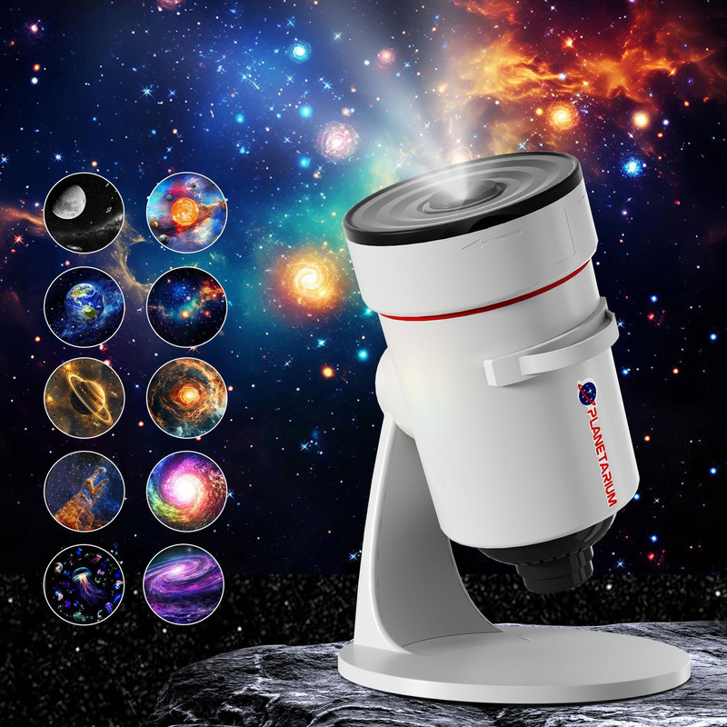 Cross-Border Observatory Telescope Galaxy Starry Sky Lamp, Atmospheric Starlight Lamp, Starry Sky Dynamic Starry Sky Projection Lamp