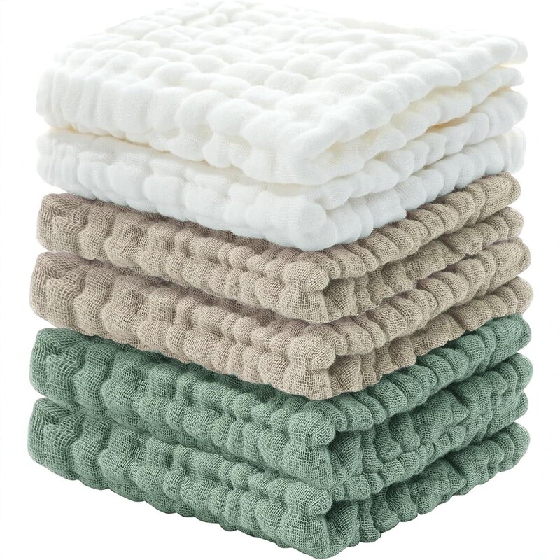 Baby Muslin Towel Unisex Pure Cotton Washcloth Set Burp Cloth Newborn Burp Cloth Bath Towel Baby Muslin Towel Unisex Pure Cotton Washcloth Set Burp Cloth Newborn Burp Cloth Bath Towel