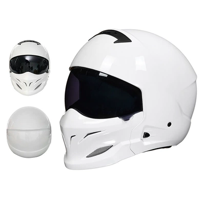 Motosiklet kaskı (dəbilqə): and Women, Summer All-Season Scorpion - 856-extra-white-black-lenses-m55-56