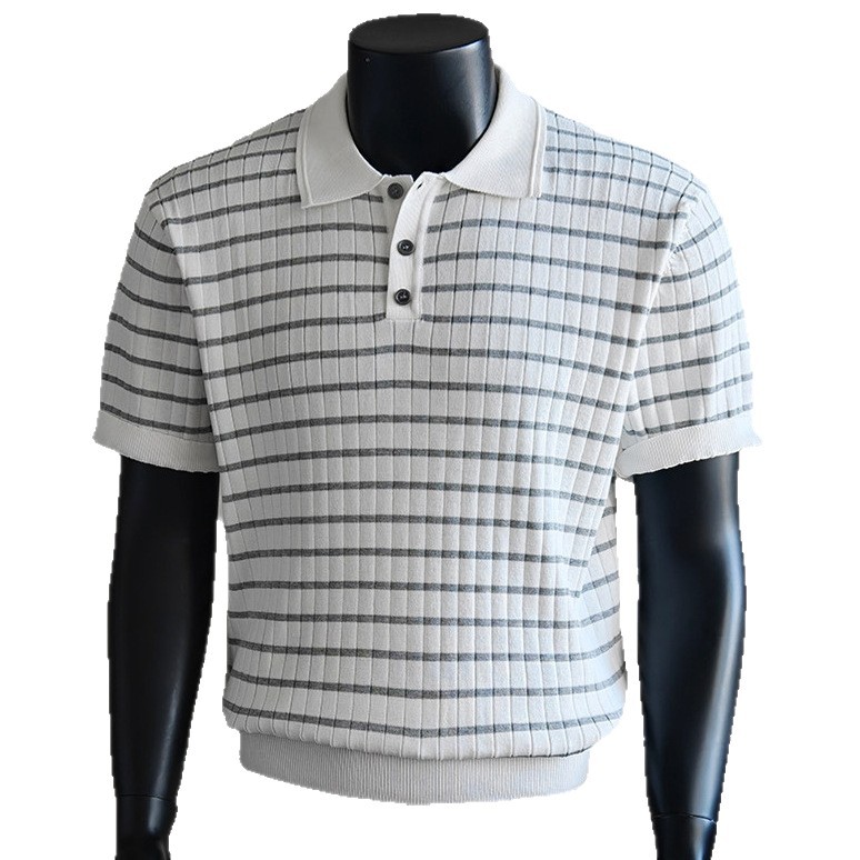 Camisas de polo de manga corta con solapa, camisetas de punto de hombre con solapa, camisetas comerciales de hielo, comercio exterior transfronterizo al por mayor