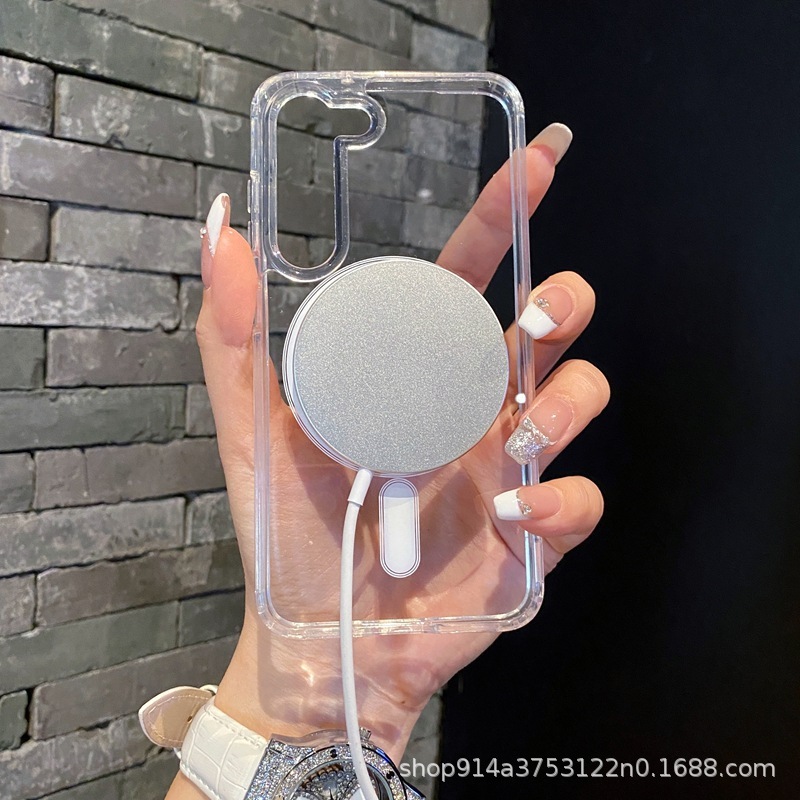SAM Samsung Z Flip7 磁気電話ケース MagSafe 折りたたみ透明 Z Fold5 落下防止保護カバーに適しています。|undefined