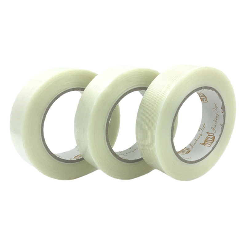 Jincheng adhesivo de fibra de vidrio transparente adhesivo eléctrico avión modelo refrigerador super fuerte adhesivo de oficina recta de una sola línea de tela de cinta a rayas
