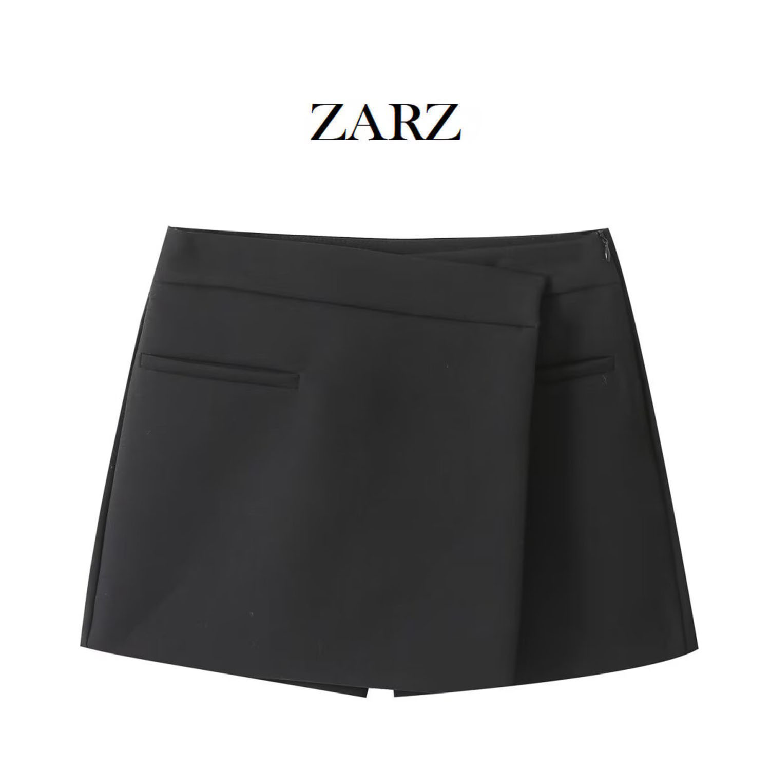 Classic asymmetrical black skirt