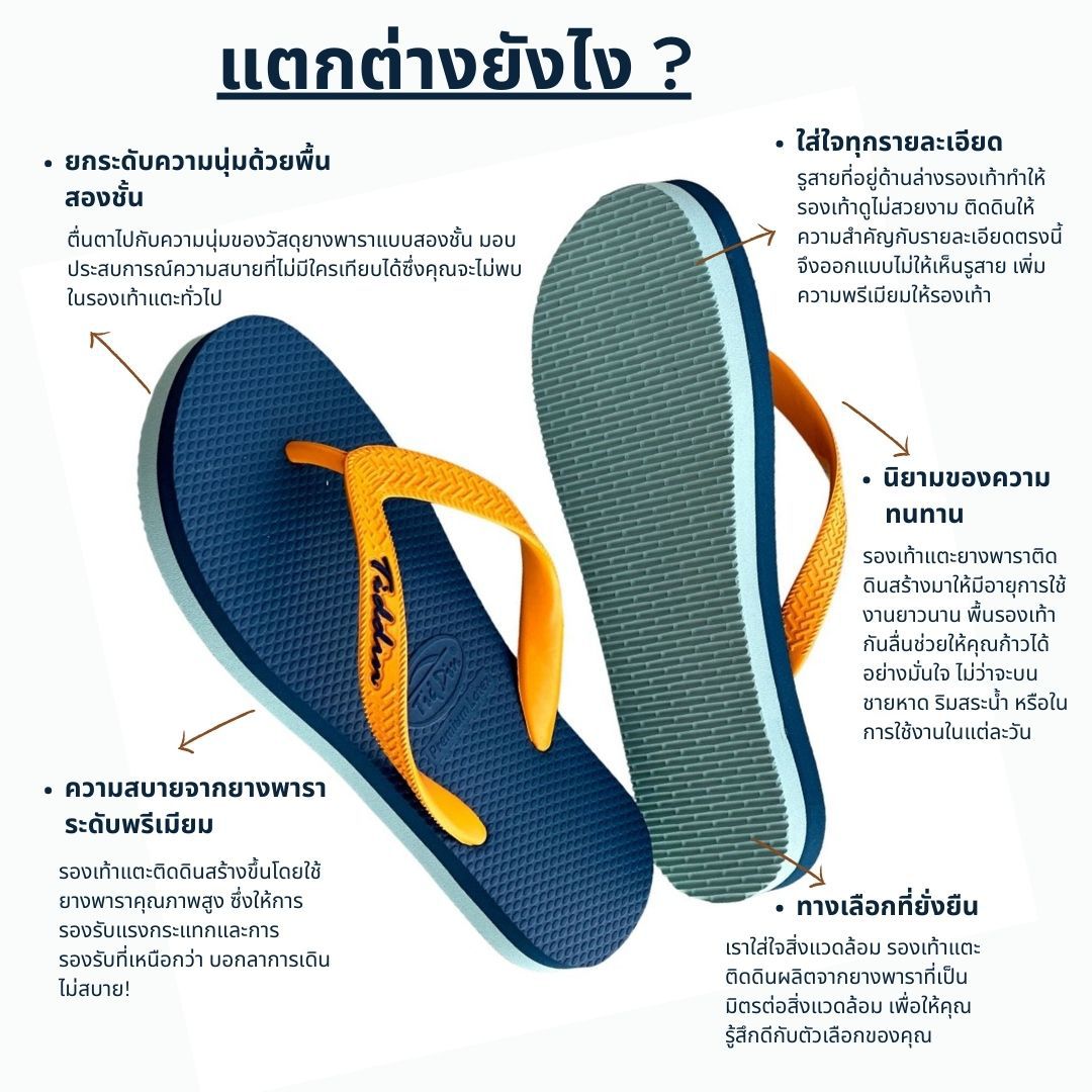 Chanclas para hombre Tid Din de suela blanda de látex importadas de Tailandia, zapatillas ligeras, impermeables y antideslizantes