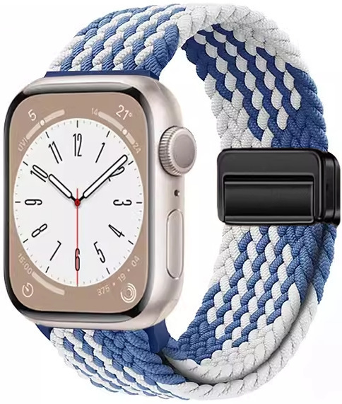 Apple iwatchS9876 時計ストラップ織り磁気バックル時計ストラップ ApplewatchS10 男性と女性の通気性に適しています。|undefined