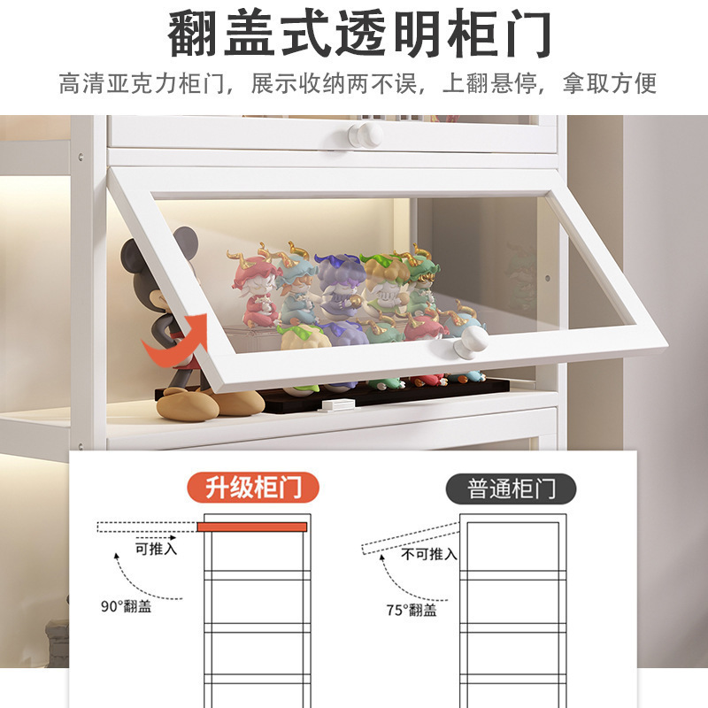 手作りキャビネット透明アクリル谷子展示痛みキャビネット床置き壁付家庭用リビングルーム置物本棚一体|undefined