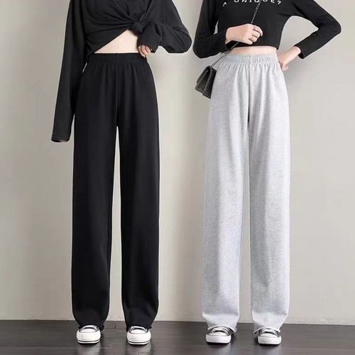 Women's Summer Thin Wide Leg Pants, Loose and Slimming High-Waisted Tapered Straight Leg Casual Pants for Plus Size Women