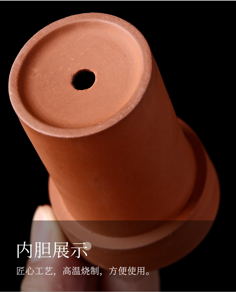 Wuji Moxibustion Jar Ceramic Navel Cupping Device for Body Wellness 10.2cm in use