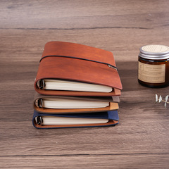 A5復古綁帶活頁本A6企業logo定製跨境筆記本子可拆卸軟皮簡約本子