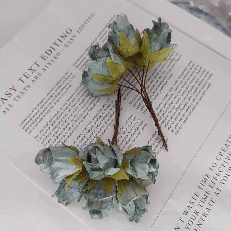 Artificial vintage Rose ramo falso flor decoración del hogar DIY hecho a mano guirnalda material planta pared boda ramo image 10