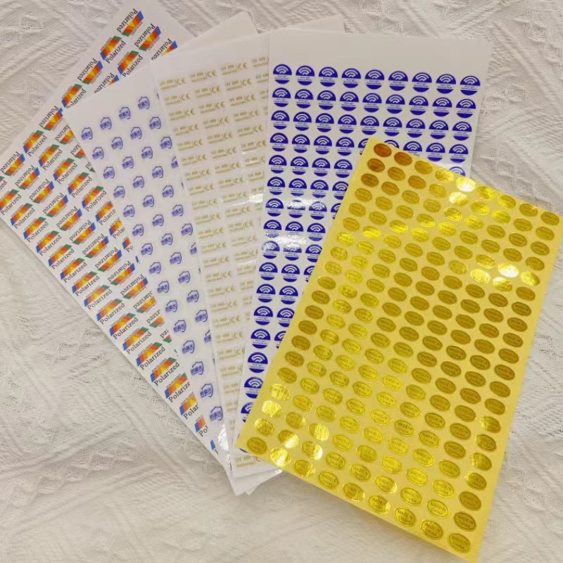 Lens label for anti-blue light, polarized, UV400, driver's mirror label, lens static label