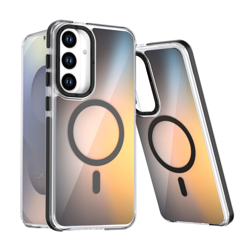 Suitable for Samsung S26Fe Dual-Color Chameleon Magnetic Phone Case A18 Hardware Button Anti-Fall Protective Cover Suitable for Samsung S26Fe Dual-Color Chameleon Magnetic Phone Case A18 Hardware Button Anti-Fall Protective Cover
