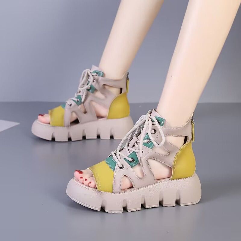 Botas Martin de verano para mujeres botas respirables de alto perfil 2024 nuevas botas cortas de verano botas cortas delgadas zapatos de mujer