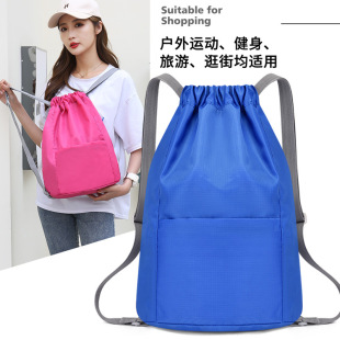 New simple ultra-light outdoor sports girdle backpack support printed logo travel fitness storage bag