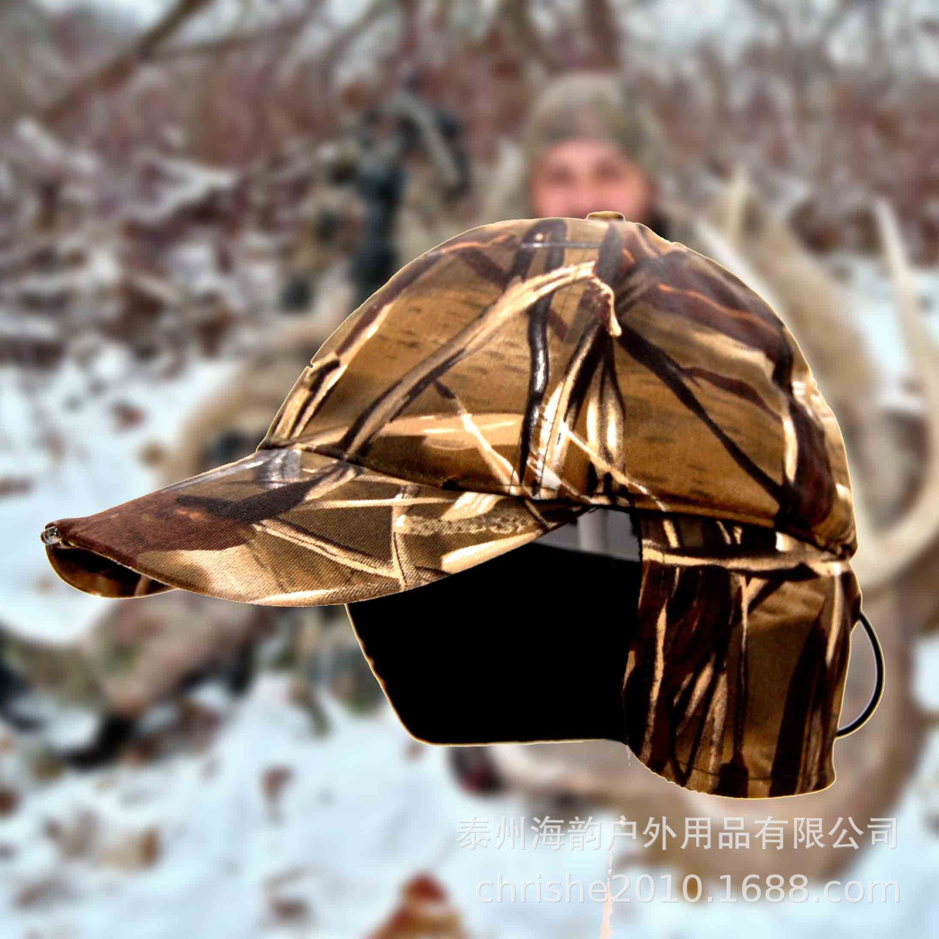 demi-season fleece camouflage travel keep warm baseball cap