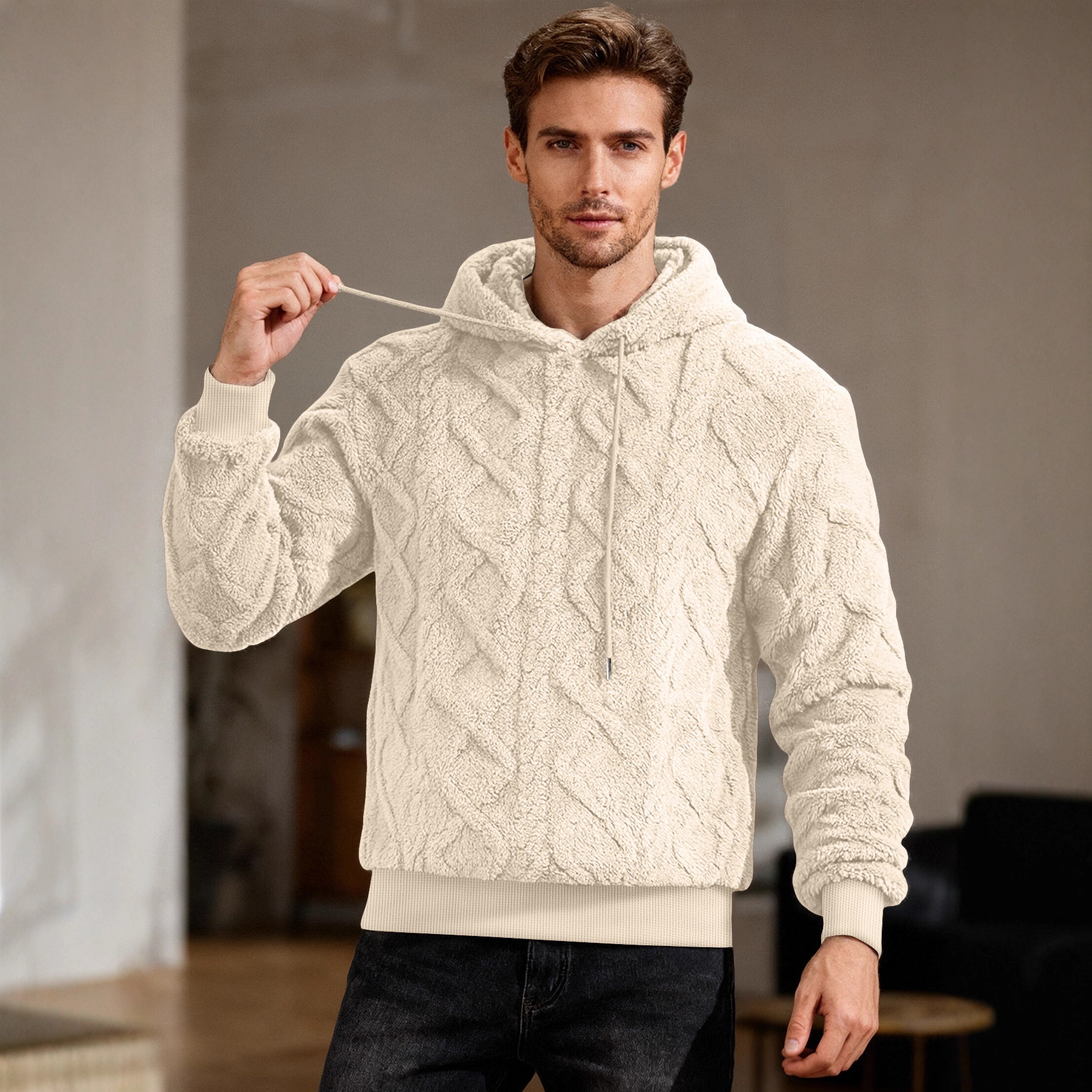 Transfronterizo Europa y América Amazon otoño y invierno de tamaño grande ropa de hombre encapuchado hookahe deportiva casual camiseta de hombre espesa