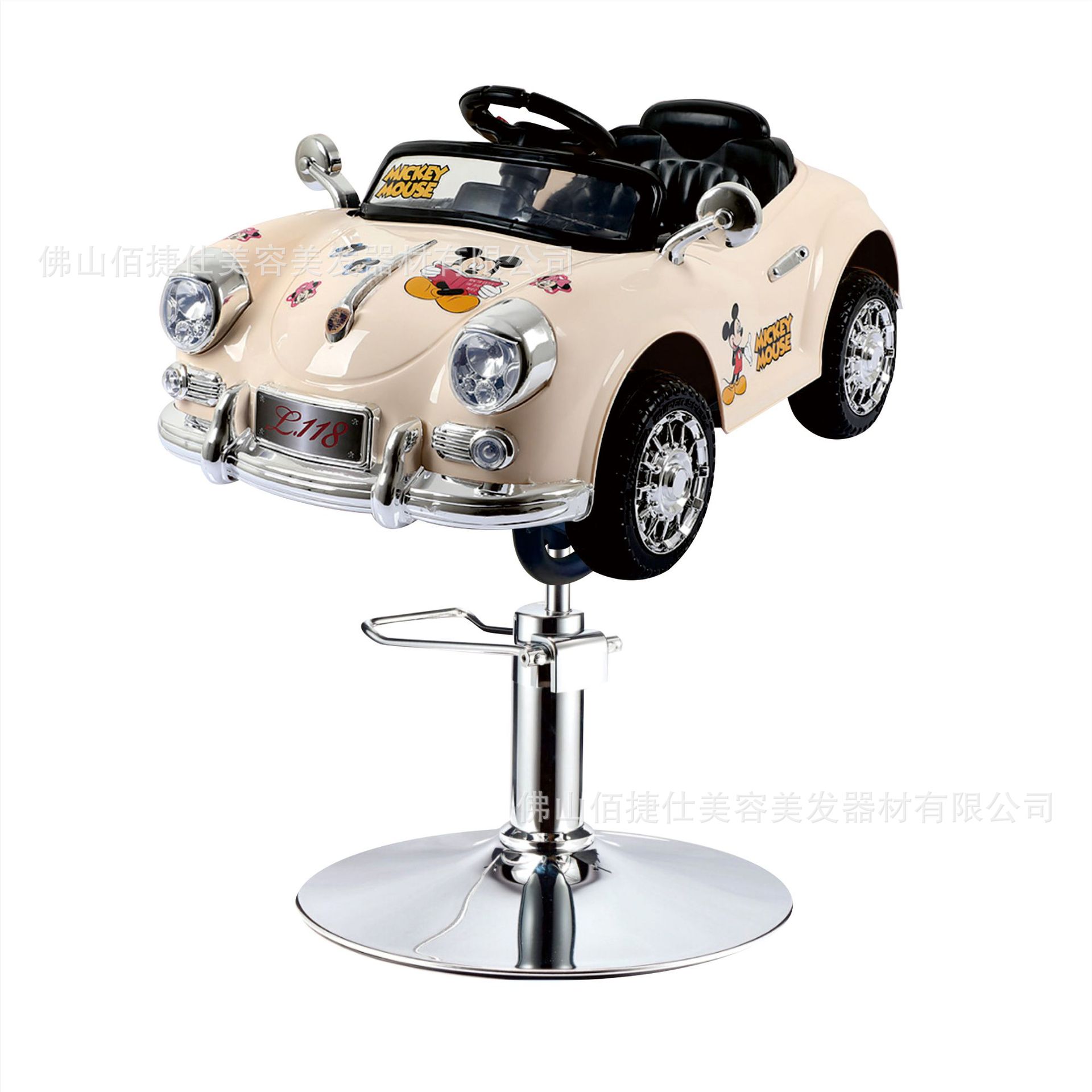 Asiento eléctrico de barbero infantil silla de barbero de automóvil elevación silla giratoria música barbero de automóvil para niños silla de corte de pelo para niños