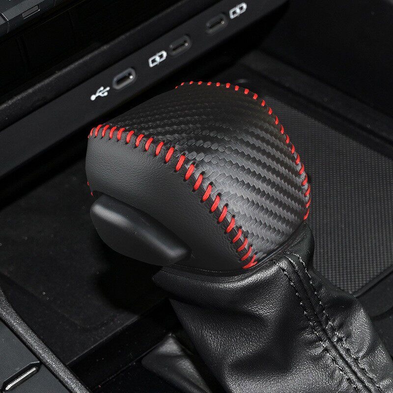 New RAV4 gear shift handle cover, Weilanda gear shift cover, gear shift lever head cover, genuine leather gear shift cover modification