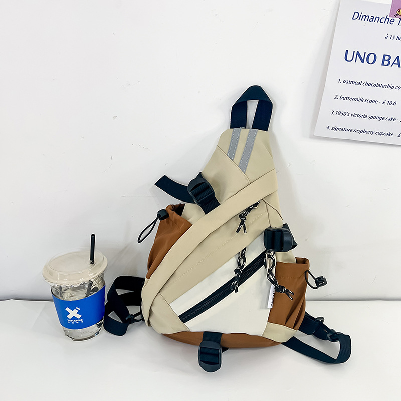 Bolsa de mochila coreana para niños y niñas, moda, bolso de pecho de gran capacidad para niños 2025, nuevo tipo de bolso para niños de doble uso