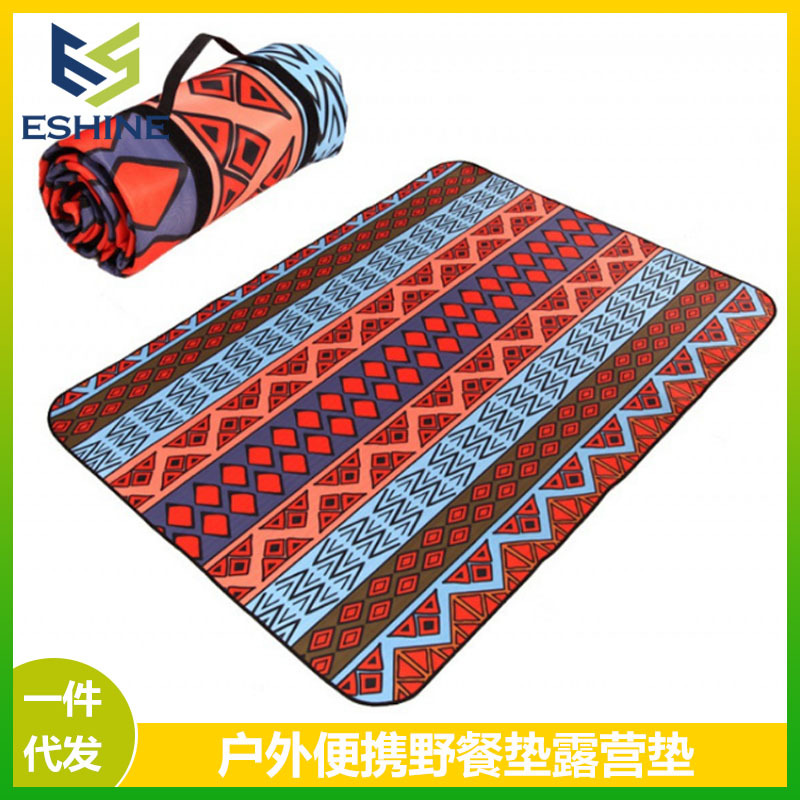 野餐垫防水加厚便携式户外郊游露营地垫地毯跨境民族风防潮沙滩垫