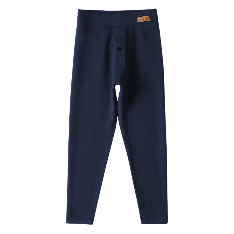 2026 Boys' Thermal Pants with Fleece, Autumn and Winter Base Layer Pants, Thickened Cotton Pants for Older Children, Children's Thermal Pants