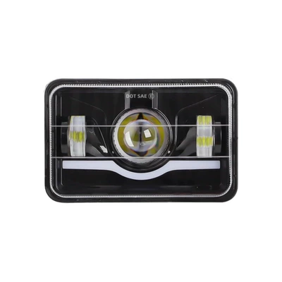 Wave 5inch Wrangler Square 4X6 Headlight Integrated High and Low Beam Car Led Headlight Off-Road Vehicle Modified Headlight (İşçi projektorları) - black