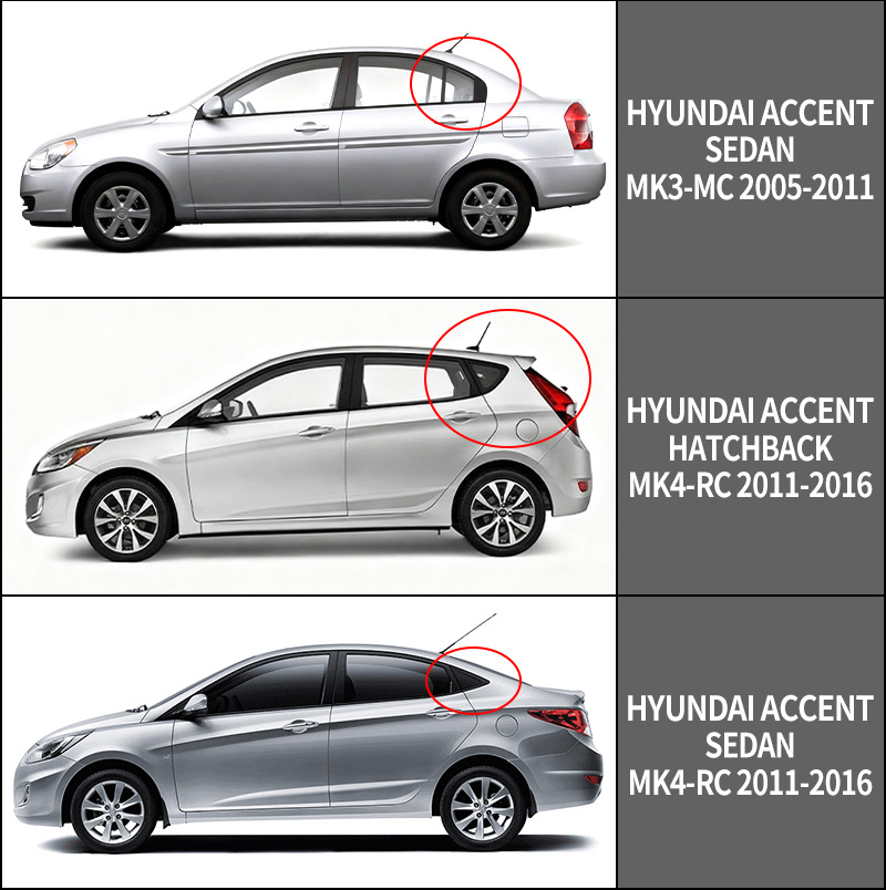 Suitable for modern Accent Sunny Rain Blocker Rain Eyebrow accentverna Brio Window visor
