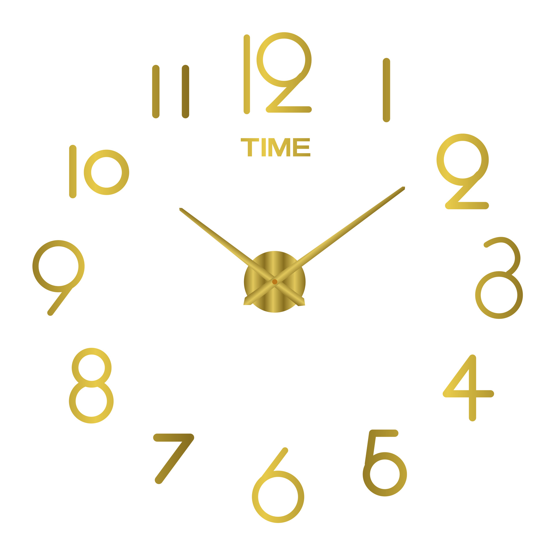 Creativo acrílico luminoso DIY Reloj nórdico de pared simple sala de estar entrada mudo reloj personalizado digital Reloj decorativo