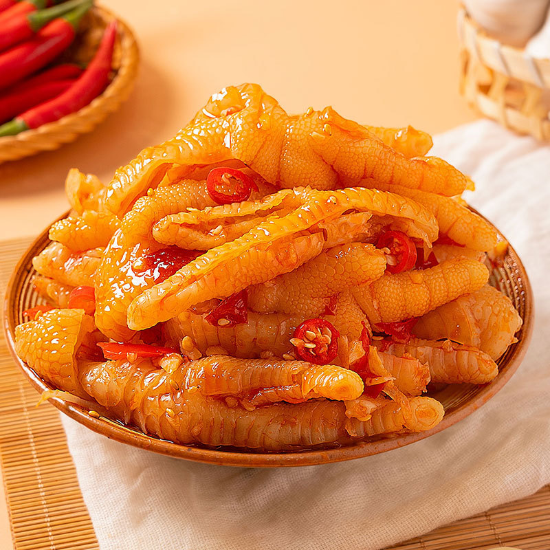 柠檬酸辣无骨鸡爪商用大包装即食椒麻脱骨凤爪摆摊零食小吃批发装|undefined