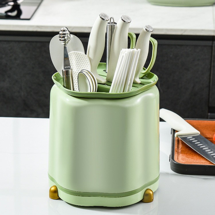 Zuicheng fábrica pétalo cuchillo titular giratorio cuchillo titular palillos cuchara de almacenamiento en rack cuchillo de cocina titular integrado