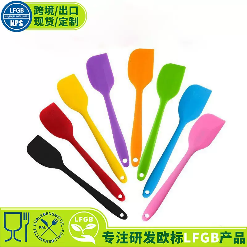 定制跨境硅胶刮刀一体实色硅胶刮刀烘焙蛋糕奶油抹刀工厂现货