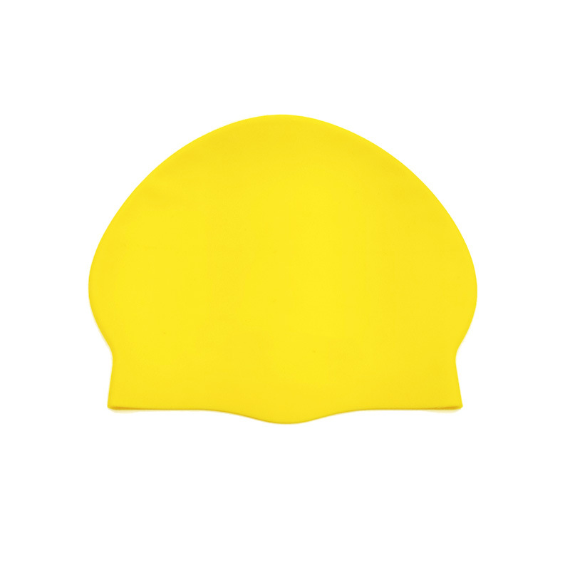 Hombres y mujeres no tienen logotipo general sombrero de natación de silicona para aumentar la cabeza sombrero de natación impermeable de silicona color sólido patrón personalizado