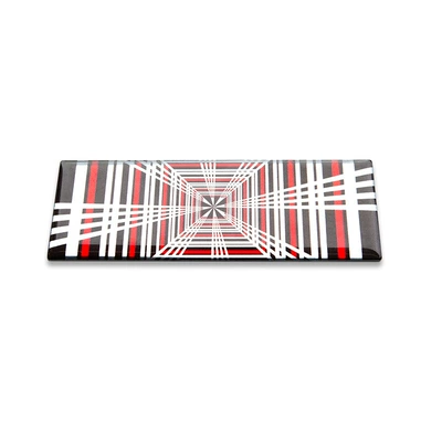 Suitable for Tesla Model 3Ysx Model High-Performance Car Tail Logo Car Accessories Plaid Car Logo (Car logo) - 11-4cm