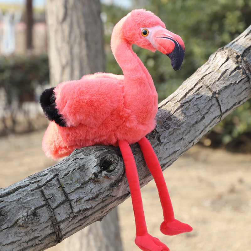 Cross-border Simulation Flamingo Plush Toy Bird Doll Black Swan Pendant Keychain Crocodile Doll Gift