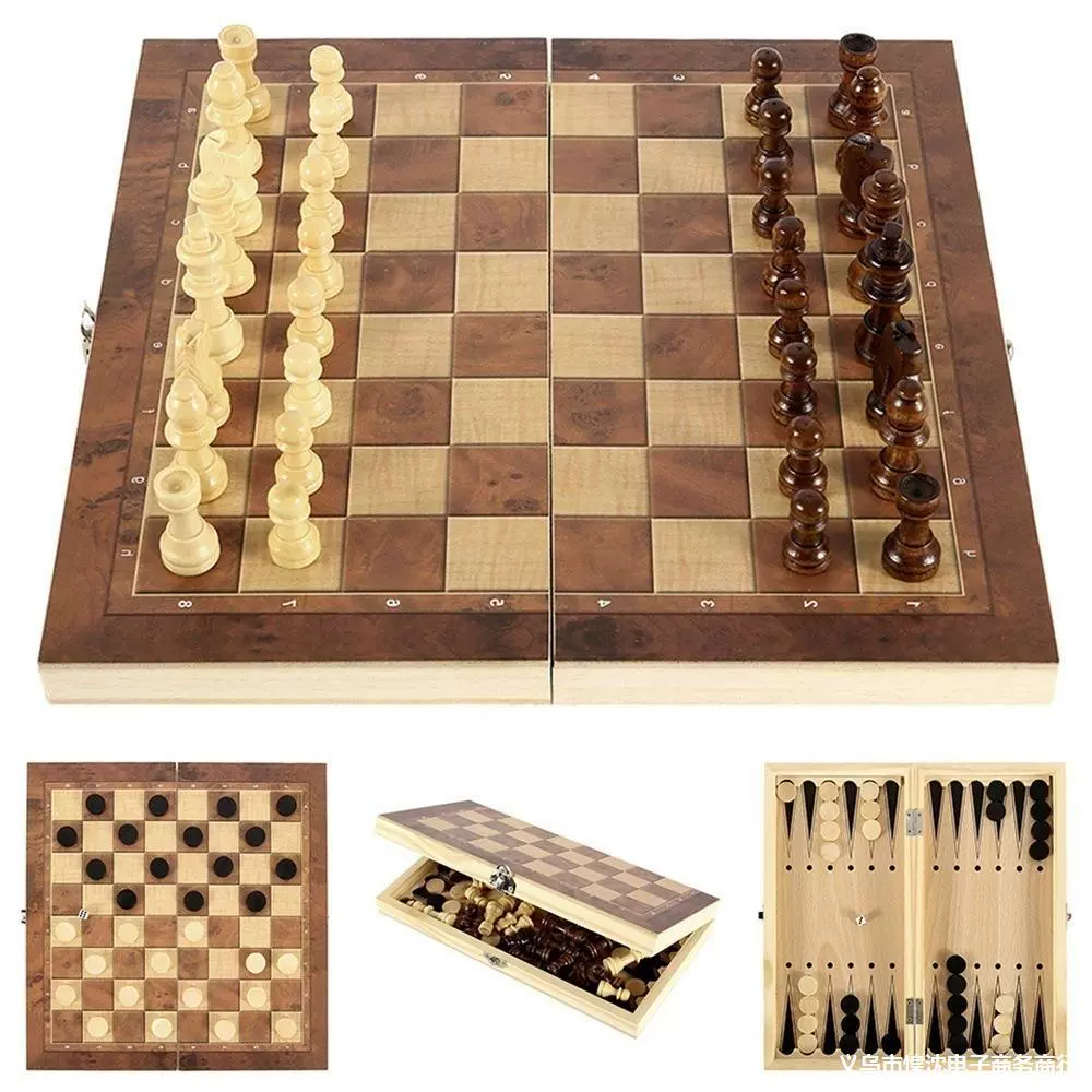 Wooden foldable universal chess