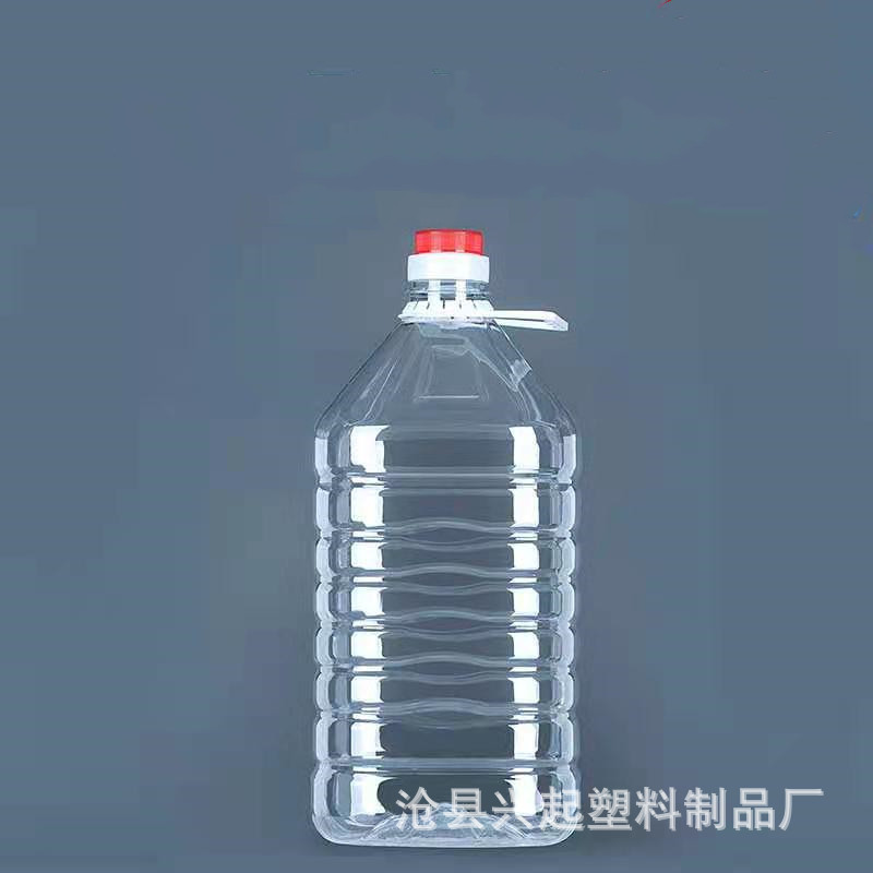 现货加厚2.5L5L10L20L透明塑料油桶食用油桶白酒壶5升pet塑料油桶