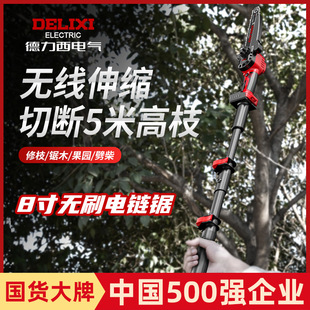 Delixi Electric Chain Saw High Branch Saw Lithium Electric Saw Rechargeable Sawing Tree Logging Saw Household Small Orchard Pruning Saw Fruit Tree