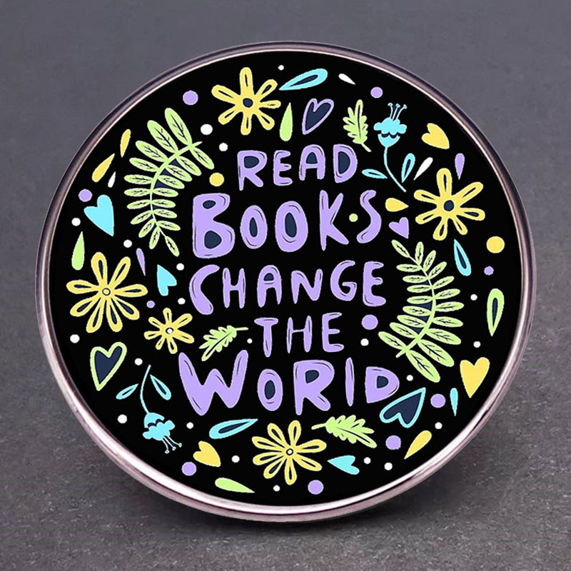 La lectura puede cambiar el mundo broche de inspiración Inglés eslogan entusiastas la lectura pin accesorios insignia aleación metal