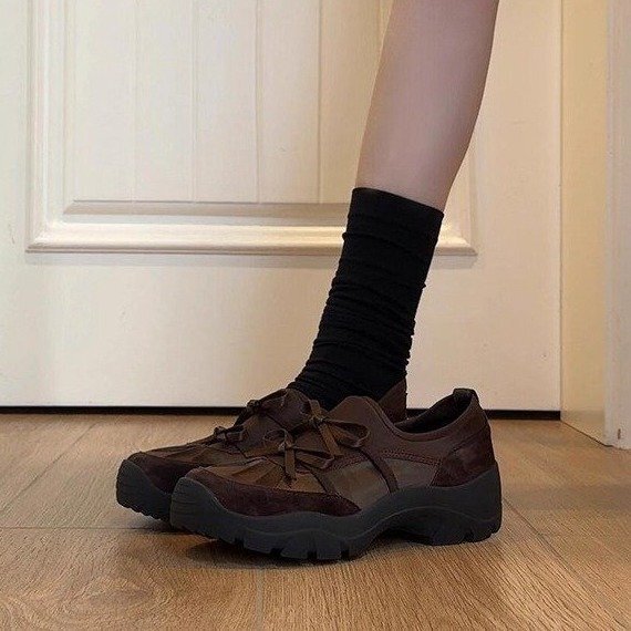 Soft Leather Version ~ Small Ballet Style Bow Sneakers for Women, Retro Slip-On Thick Sole Inner Heightening 7cm Flats