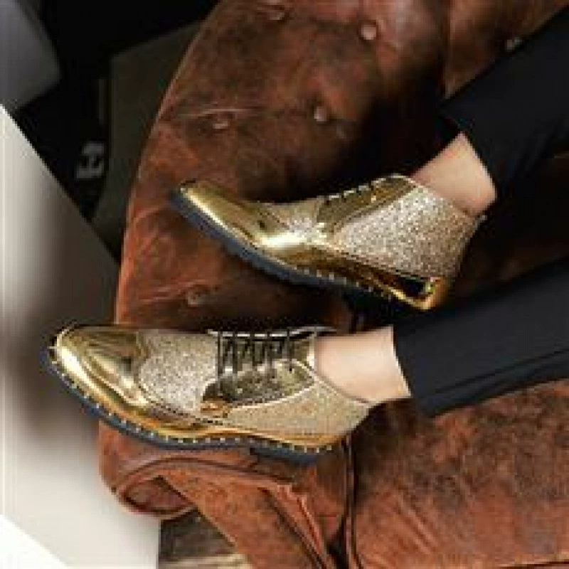 2025 весна и осень высокая верхняя кожаная обувь мужская обувь лакированная кожаная обувь бизнес повседневная кожаная обувь ночной парикмахер модная кожаная обувь