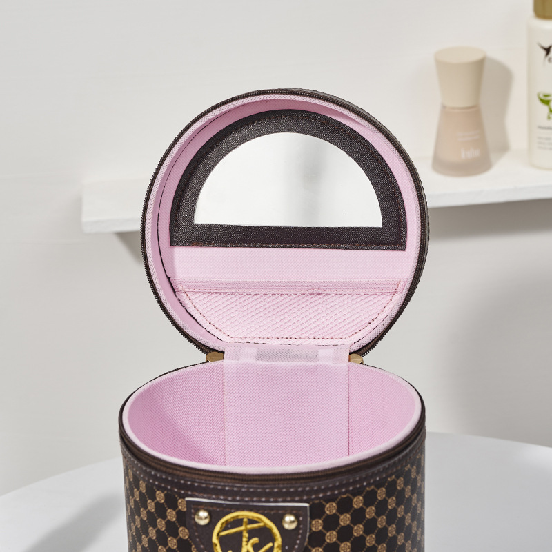 Douyin nueva bolsa de cosméticos Macaron Yuantong caja de almacenamiento de cosméticos de alto valor caja portátil de gran capacidad